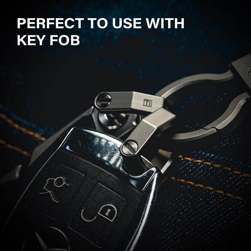 [MecArmy] CH2 Titanium D Shape Key Ring Utility Key Ring