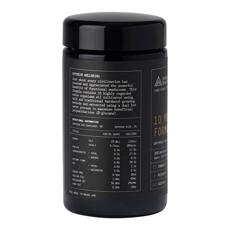 Evolution Botanicals 10 Mushroom Formula, 100g