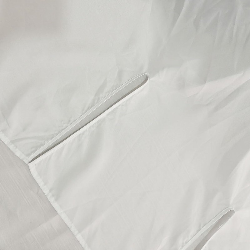 Wiplis White Transfer Bench Shower Curtain Split Shower Curtain for