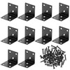 QWORK® 10 Pcs Stainless Steel Angle Brackets - 40 x