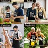 Qoibraze Funny Cooking Apron, Black Chef Aprons with Adjustable Neck