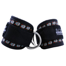 Grip Power Pads Best Ankle Straps for Cable Machines Double D-Ring Adjustable Neoprene Premium Cuffs to Enhance Legs, Abs & Glutes for Men & Women (Coco, Pair)