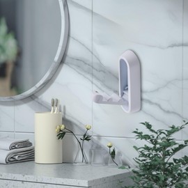 Wall Mounted Folding Wall Hooks, Towel Hanger, Coat Rack, Hook Rack, Coat Hook for Bathroom, Hallway, Kitchen (White)