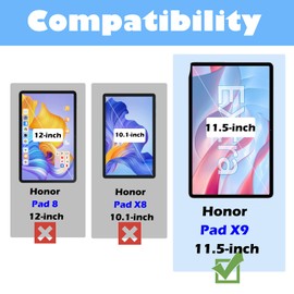 YRH for Honor Pad X9 Case 11.5 inch 2023, Slim Light Hard Shell Protective for Honor X9 Tablet Case, Darkgreen