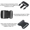 12 Pack 2 Inch Side Quick Release Plastic Black Buckles