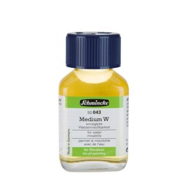 Schmincke - Medium W, 60 ml, 50043025, liquid, makes oil colours water-mixable, increases gloss and transparency, odourless