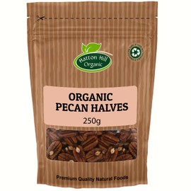 Organic Pecan Halves 250g | Perfect for Snacking, Baking, Salads, and Cooking