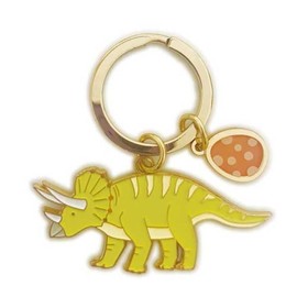 World Shoji 151140 Key Chain Dinosaur Key Ring Triceratops