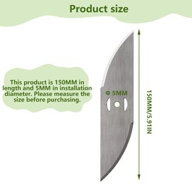 SEABABOO Metal Grass Trimmer Blades for Grass Trimmer Thickened 150 mm Pack of 6 Grass Trimmer Replacement Blades Hole Diameter 5 mm Grass Trimmer Metal Grass Trimmer Accessories Replacement Blades