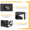 SIAFAVOI 15in Dusk to Dawn Outdoor Wall Sconce-Black Modern Exterior