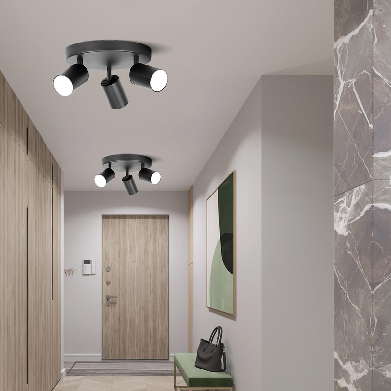 CHENBEN Lámpara de Techo Led 3 Spots Gu10 Moderna Lampara