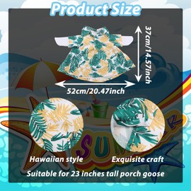 Porch Goose Outfit, Lawn Goose Clothes Summer Hawaiian Shirt Outfit for 23 Cement Statue Summer Beach Outdoor Patio Yard Lawn Art Decoration