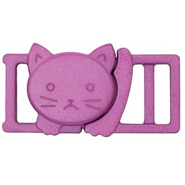 Paracord Planet Cat Head Shaped Plastic Safety Breakaway 3/8 Inch (11mm) Buckle (Purple, 5 Pack)