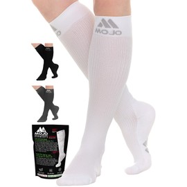 Everyday Compression Socks for Men 20-30 mmHg, Comfort for Swelling, Travel, and Poor Circulation, Black, Small