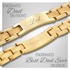 Willis Judd Mens Titanium DAD Bracelet Engraved Best Dad Ever