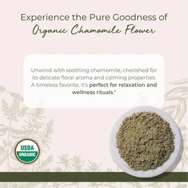 Starwest Botanicals Organic Chamomile Flower Powder - Dried Loose Leaf Herb for Tea, Herbal Lotions, & Baking, Sourced from Egypt, Certified Kosher, Non-GMO - 4 oz Pouch