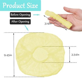 Shower Cap Disposable, Clear Plastic Bath Caps for Women Men Kids Girls, Multi-Purpose Thick Waterproof Bath Caps Hair Treatment, Spa,Home Use,Portable Travel (Yellow)