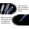 Emezddo Pack of 10 Pipettes, Plastic Transfer Pipettes, Dropper with