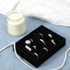 Xyembu 2 PCS Black Velvet Stackable Ring Organizer Tray, Earrings