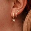 Kabwea 3 Pairs of 14K Golden Hoop Earrings, Gold-Plated Earrings