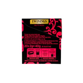 Twinings Tè Nero Aromatizzato ai Frutti Rossi, Gusto Morbido e Dolce, Infusi e Tisane, 1 Confezione da 20 Filtri