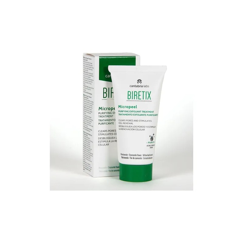 Biretix Micropeel 50ml Tratamiento Exfoliante Tipo de piel Grasa