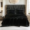 Bedorm Black Satin Bed in a Bag King Soft Fluffy