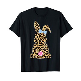 Happy Easter Bunny Leopard Pattern Funny Easter Bunny T-Shirt