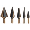 5pcs High Speed Steel Cone Step Drill Bit Metal Hole