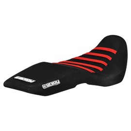 Enjoy Mfg Seat Cover - Compatible with Honda 2016-2021 Grom MSX 125 SEAT Cover (All Black/Color Rib) - #177 (All Black/RED Ribs)