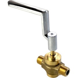 Sunrise Kitchen Supply Gas Burner Ball Valve with Handle for Commercial Wok Range, 1/2" MPT x 1/2" MPT (1 Piece)
