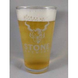 Stone Brewery Satin White Signature Pint | Set of 2 Pint Glasses