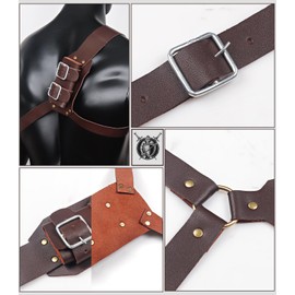 keland Medieval Sword Frog Back Sword Holder Belt Sword Sheath LARP Accessories (Z-Brown)