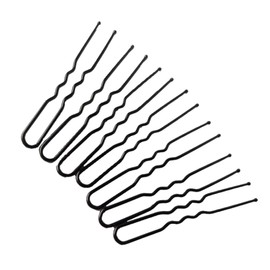 HONMEET 50pcs u Shaped Black Bobby Hair for Easy Bun and Updo Styling Metal Hair Clips for All Occasions Suitable for Daily Use and Parties