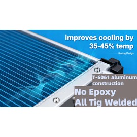 Blitech All Aluminum Radiator Compatible With 1960 1961 1962 Chevy/GM Pickup Truck Manual