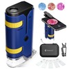 100x-250x Pocket Microscope for Kids Adults, Protable Handheld Miniscope, Mini