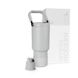 Simple Modern Trek Pivot | 30oz Flip Straw Tumbler with Handle | Water Bottle & Boot | Interchangeable Straw & Chug Lids | Insulated Stainless Steel Jug | Gym Sports Outdoors | Ice Gray