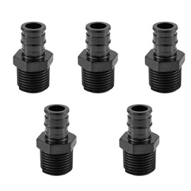 5 Pack TMKOOL Pex A Expansion 1 inch x 1 inch Male NPT Threaded Adapter Fitting Poly PPSU for PEX-A Pipe/Tubing, ASTM F1960 (5Pcs 1"x1")