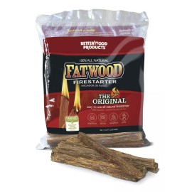 Better Wood Fatwood Firestarter Sealed 4 lb Pound Bundle Natural Fire Starter