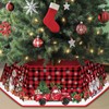 Christmas Tree Collar for Artificial Trees, Buffalo Plaid Rustic Country