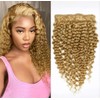 Unipearl Deep Curly Clip-In Real Hair Extensions, 40 cm /