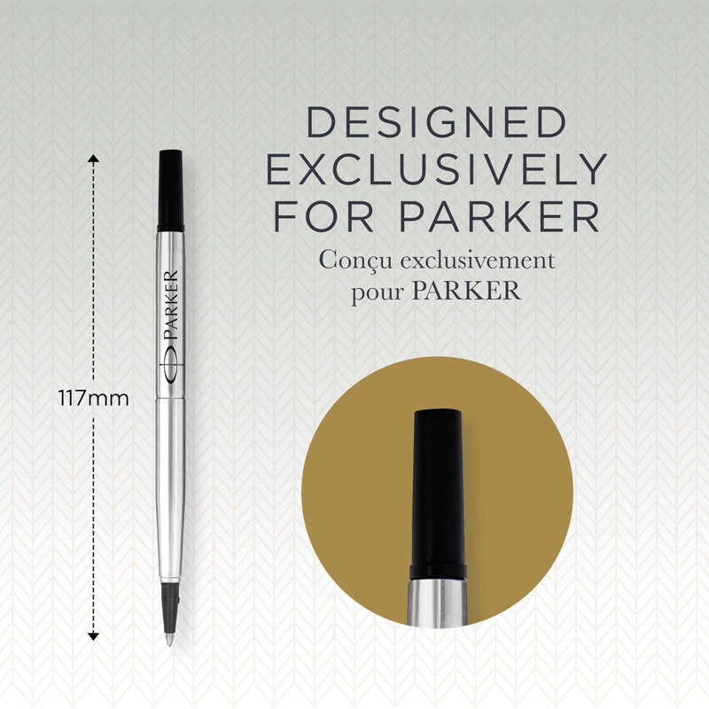 Parker Rollerball Pen Original Quink Ink Refills - 0.7mm Medium