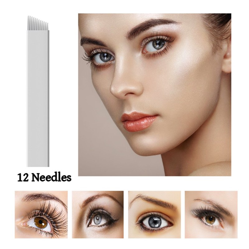 Xiaoyu Microblading Needles, Permanent Makeup Manual Tattoo Eyebrow Blade Bevel