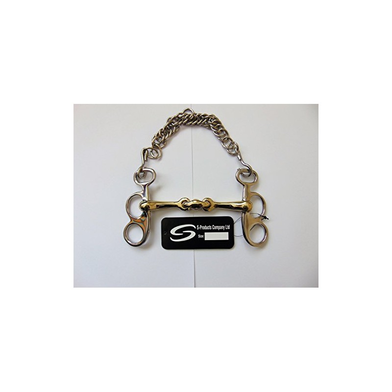 S-Products EQUESTRIAN BUTTERFLY PELHAM DOUBLE JOINTED LOZENGE GERMAN SILVER HORSE