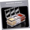 ABOOFAN 1Set Transparent Seasoning Jar Kit Compartment Spice Container Set