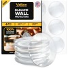 Vellax Wall Door Stopper 6 Pcs - 2" Diameter Clear