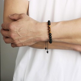 to My Dad Bracelets Tiger Eyes Bracelets Adjustable Healing Stone Bracelet Stress Relief Bracelet Dad Bracelet from Daughter/Son Birthday Father's Day Gifts