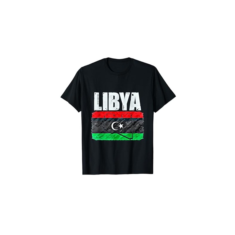 Libya Flag Map Emblem T-Shirt