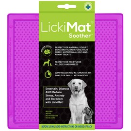 LICKIMAT Classic - Comedero Lento para Perros, tapete para lamer, Reduce el aburrimiento y la ansiedad, Ideal para golosinas, Yogur, Comida líquida y 