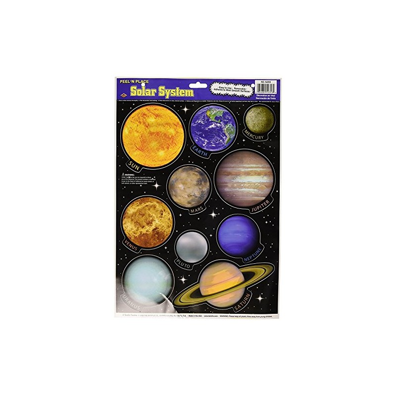 Solar System Peel 'N Place Party Accessory (1 count) (10/Sh)